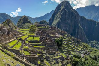 Panoramatic shot of Machu Picchu